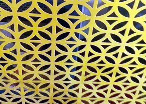 Υψηλή ανοικτή περιοχή διατρημένα φύλλα σιδηροδρομικού πλέγματος PVC επίχρισμα διακόσμηση Μέγεθος τρύπας 0,1 mm