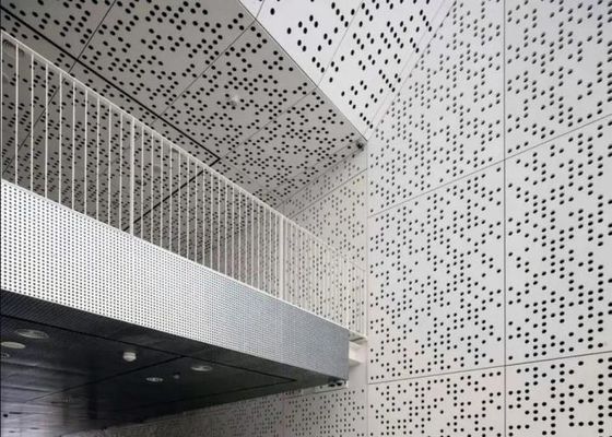 Χρωματιστή επικάλυψη PVC διάτρητο φύλλο αλουμινίου για εξωτερική διακόσμηση τοίχου