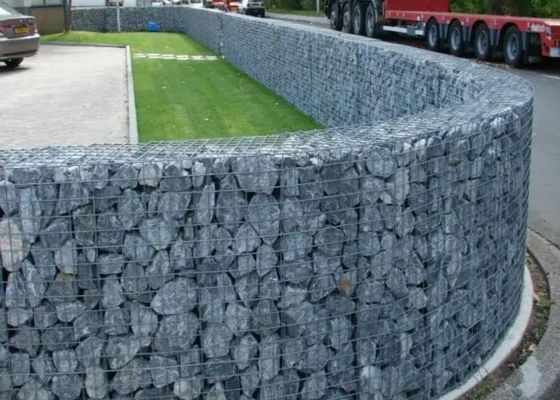 Τοίχος 2.53.7mm ενωμένο στενά καλώδιο ενωμένο στενά ΓΠ πλέγμα 13,5 τοπίων πλέγματος Gabion μετρητής